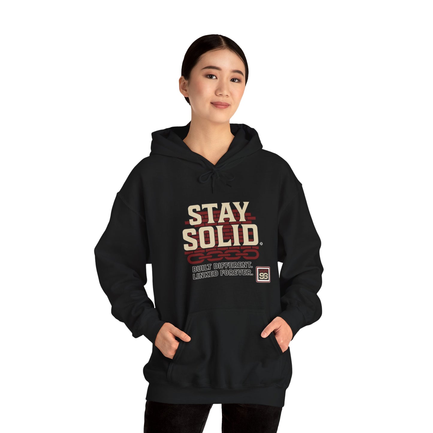 Stay Solid Unisex Heavy Blend Hooded Sweatshirt, Cozy Casual Wear, Gift for Friends, Streetwear, Everyday Comfort