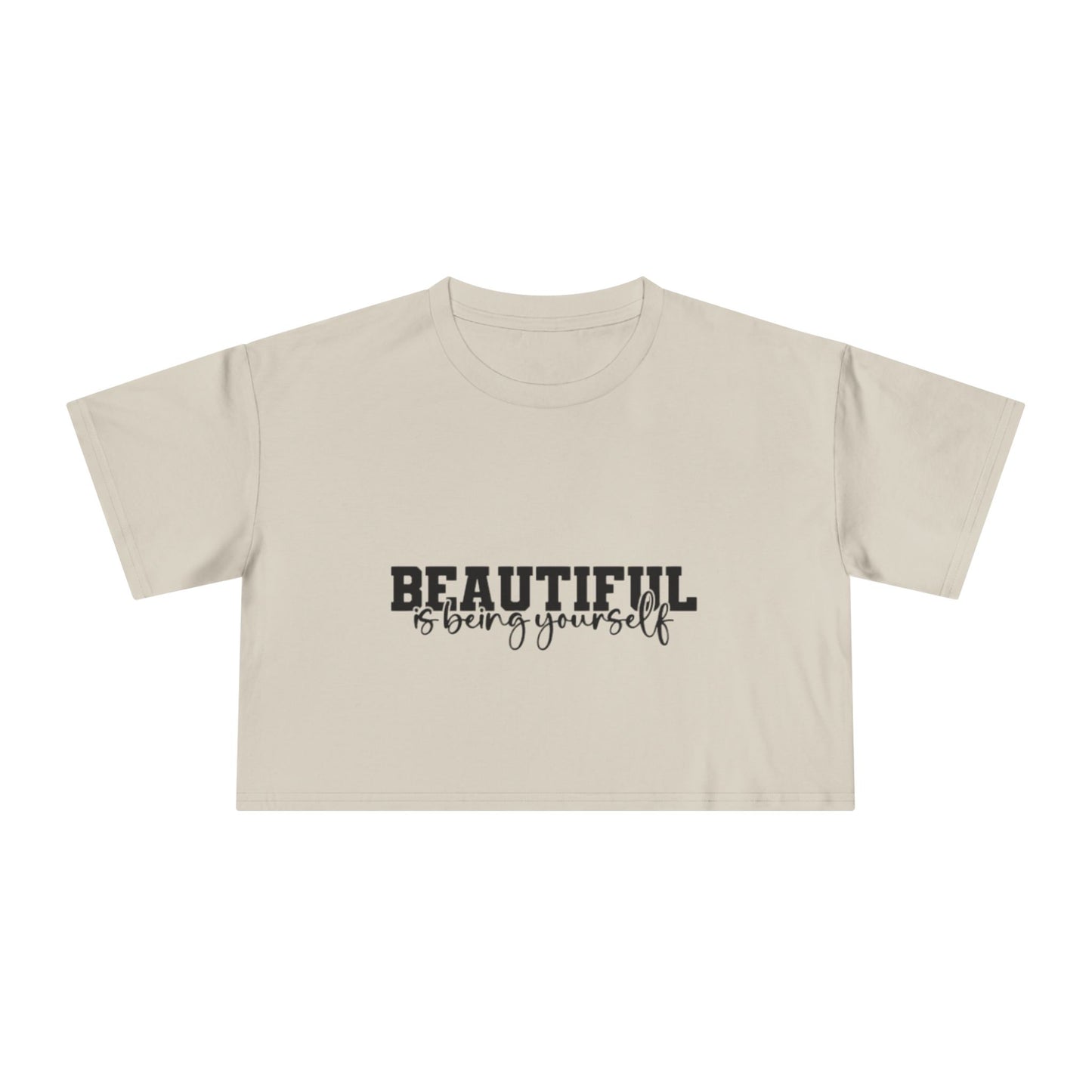 Beautifully You Women's Crop Tee - Affirmation T-Shirt, Self-Love Top, Fashionable Crop, Gift for Her, Summer Style, Casual Wear
