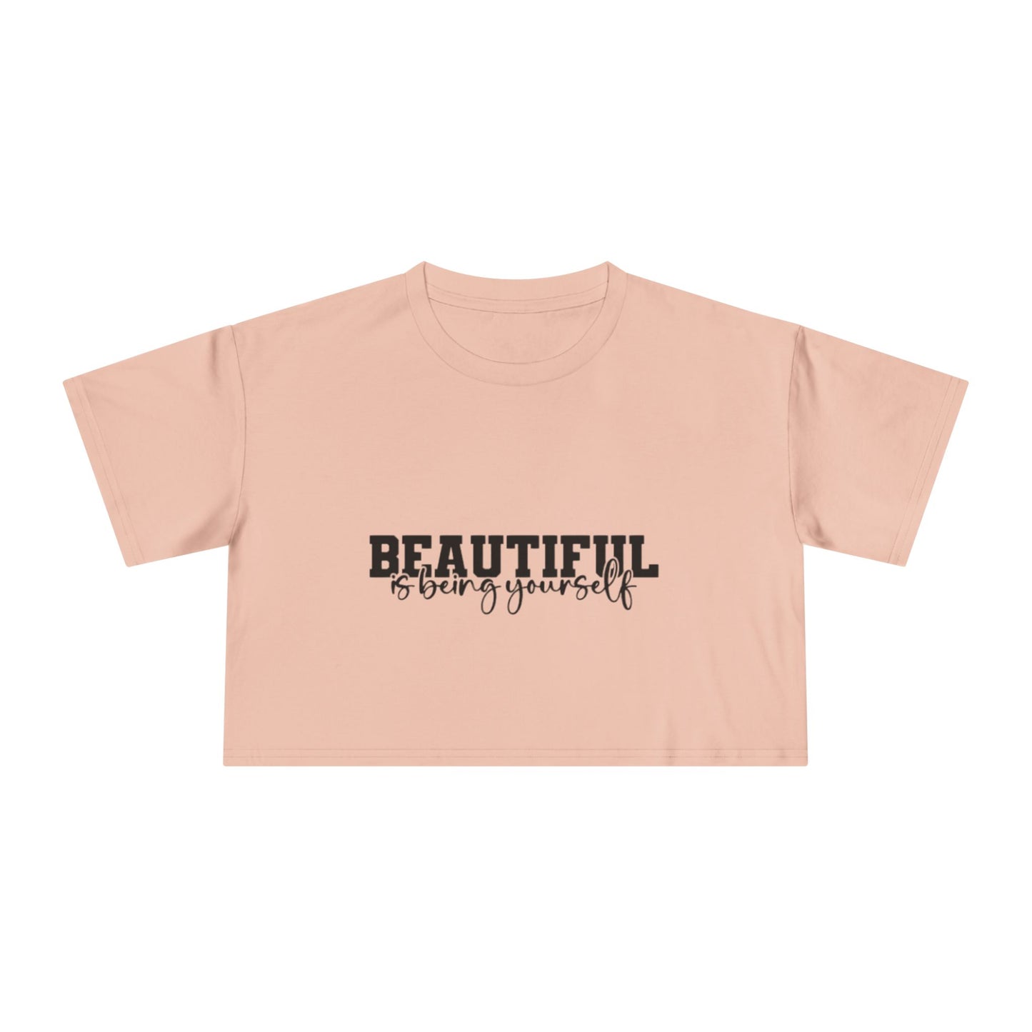 Beautifully You Women's Crop Tee - Affirmation T-Shirt, Self-Love Top, Fashionable Crop, Gift for Her, Summer Style, Casual Wear