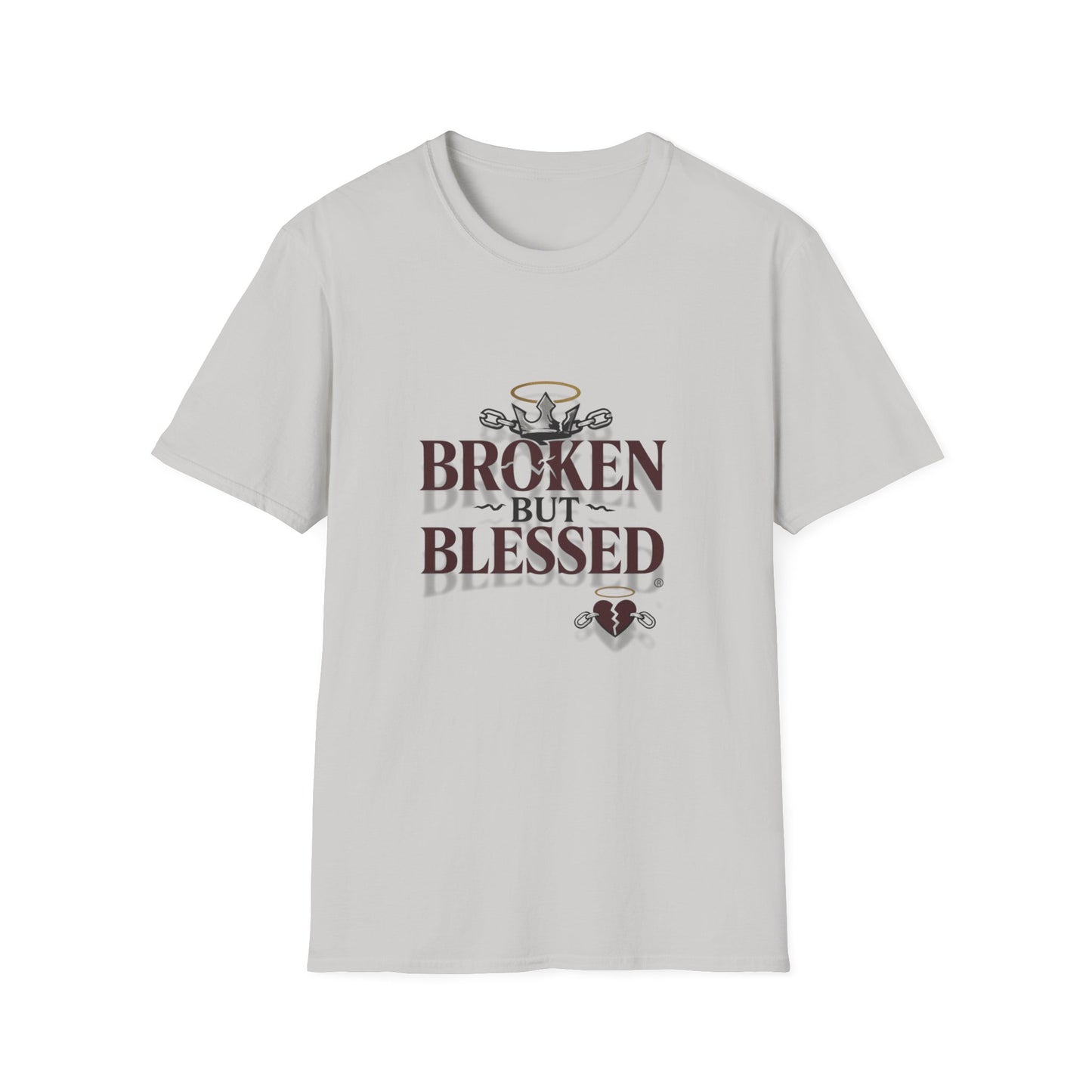 Inspirational Unisex T-Shirt: Broken But Blessed, Faith Apparel, Gift for Friends, Everyday Wear, Motivational Shirt, Spiritual Clothing