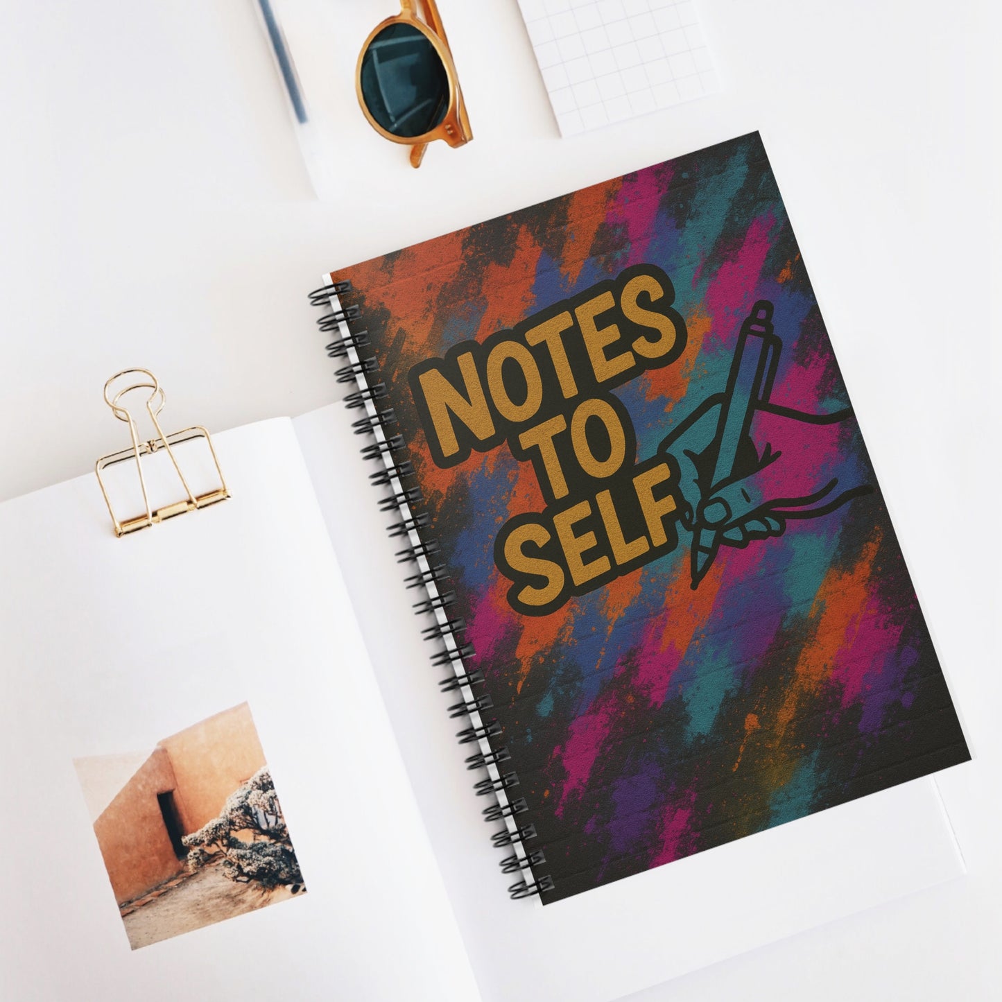 Colorful Spiral Notebook - "Notes to Self" - Perfect for Journaling, School, Gifts, Self-Improvement, Motivational Learning