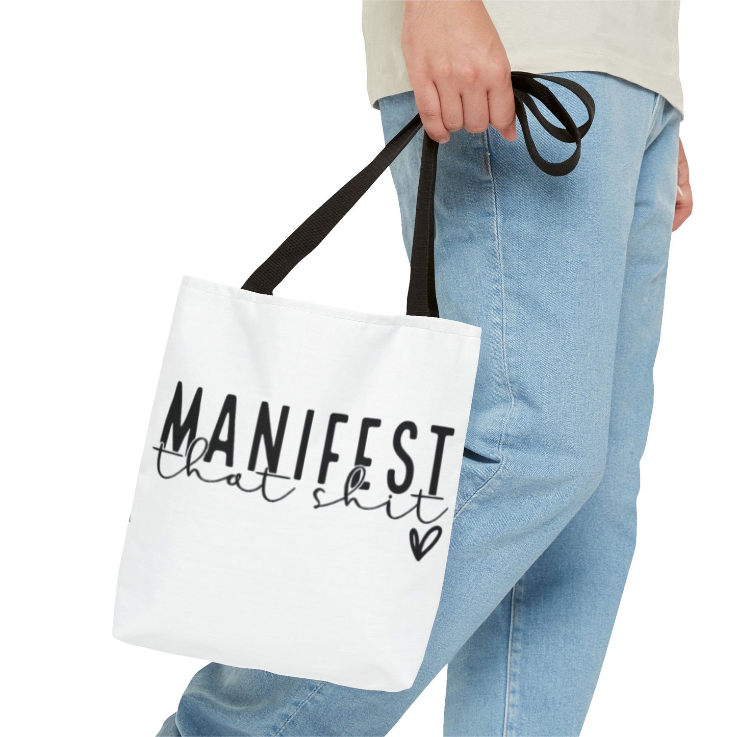 Manifest That Shit Tote Bag - Inspirational Carryall for Dreamers, Motivational Bag for Women, Gift for Birthdays, Positive Affirmation Bag
