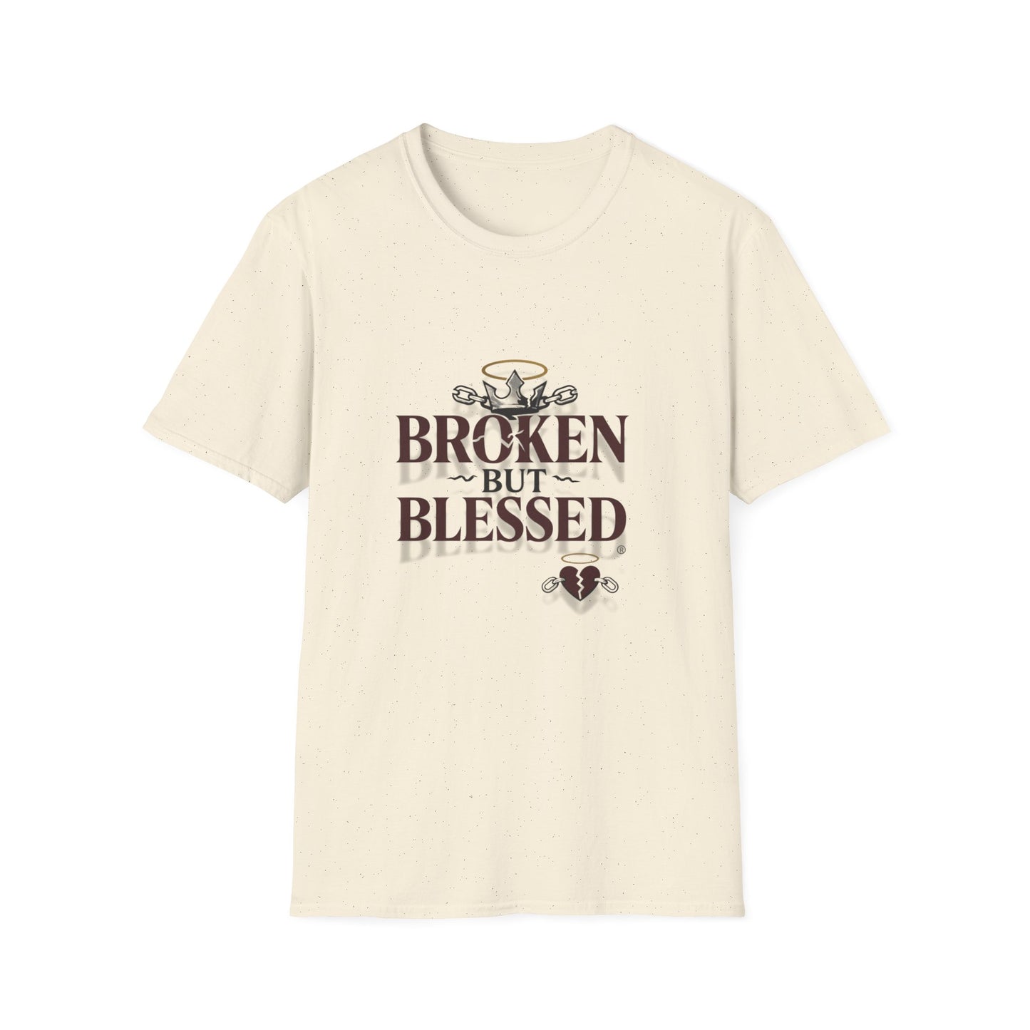 Inspirational Unisex T-Shirt: Broken But Blessed, Faith Apparel, Gift for Friends, Everyday Wear, Motivational Shirt, Spiritual Clothing