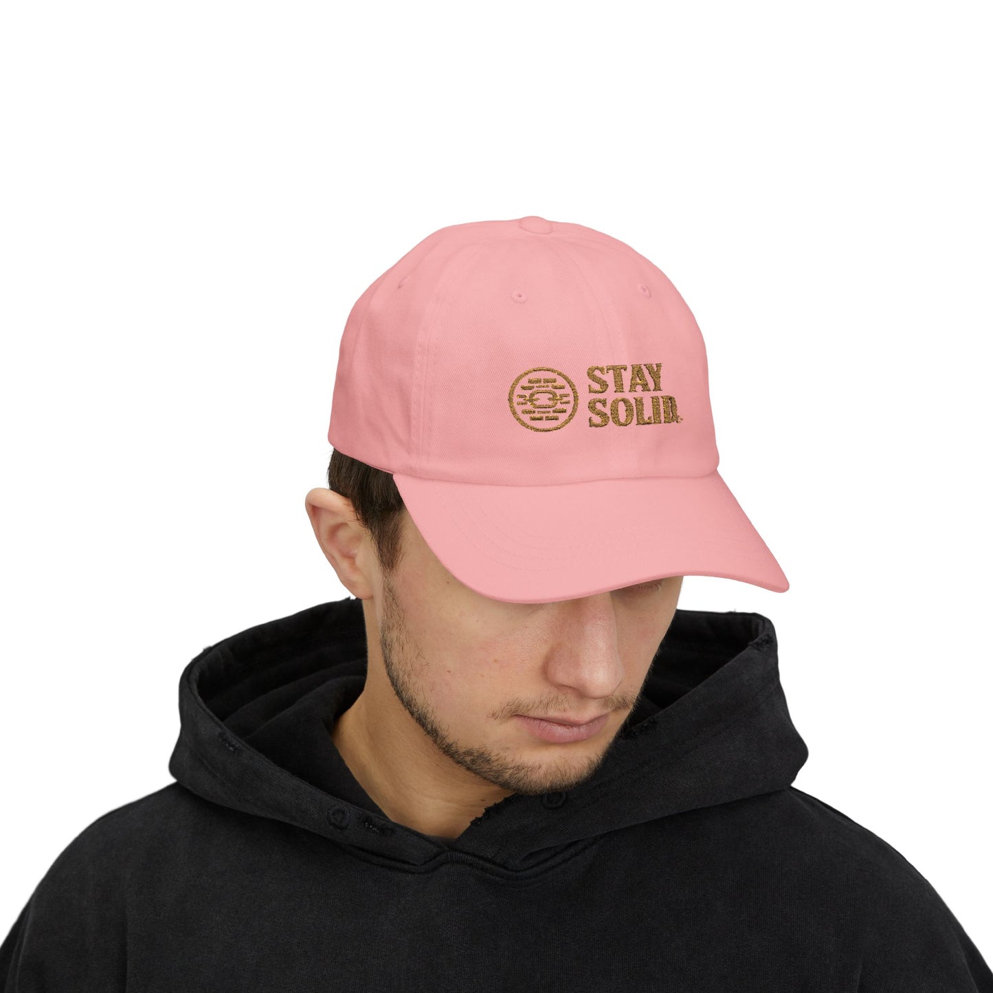 Stay Solid Classic Dad Cap - Stylish White Cap, Trendy Hat for Men and Women, Perfect Gift, Casual Accessory for Any Occasion