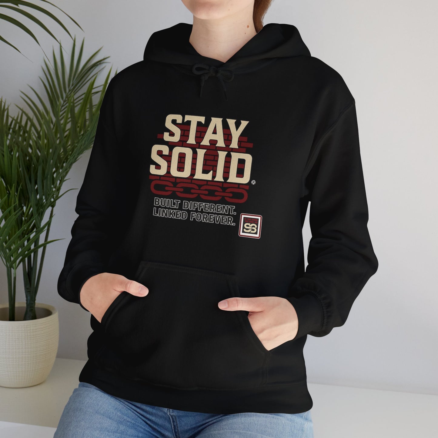 Stay Solid Unisex Heavy Blend Hooded Sweatshirt, Cozy Casual Wear, Gift for Friends, Streetwear, Everyday Comfort