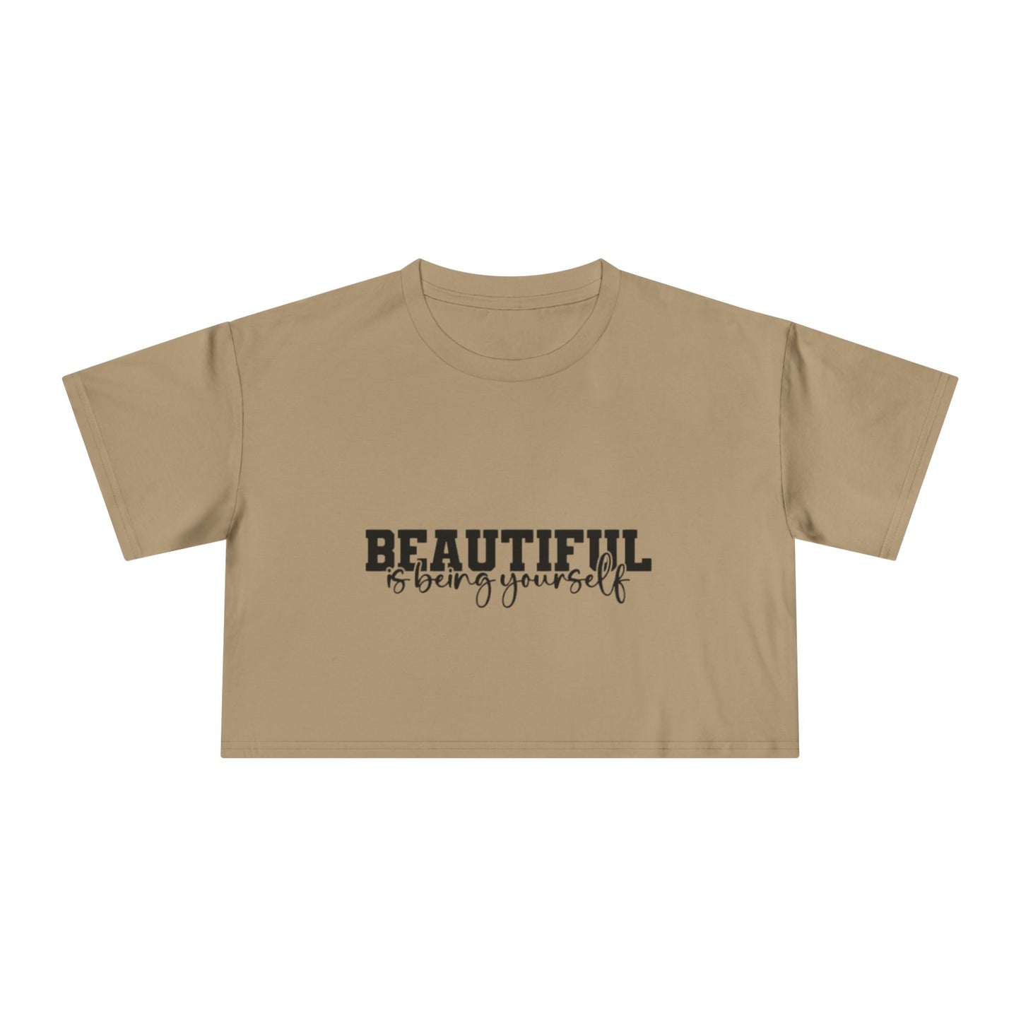 Beautifully You Women's Crop Tee - Affirmation T-Shirt, Self-Love Top, Fashionable Crop, Gift for Her, Summer Style, Casual Wear