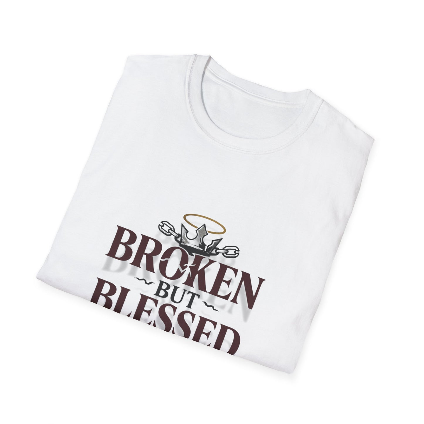 Inspirational Unisex T-Shirt: Broken But Blessed, Faith Apparel, Gift for Friends, Everyday Wear, Motivational Shirt, Spiritual Clothing