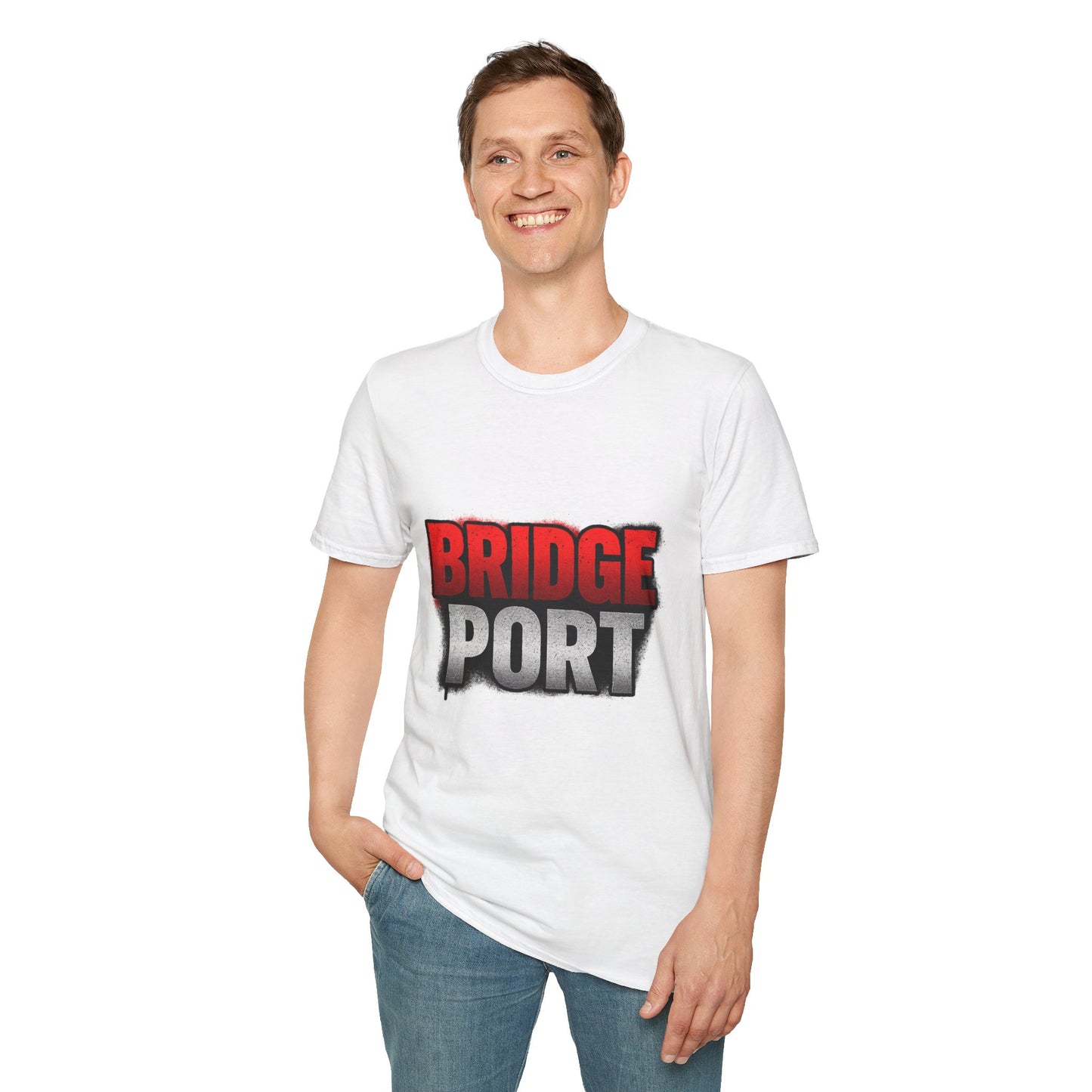 Bridgeport Graphic T-Shirt | Unisex Softstyle Tee for Casual Wear, Gift for Friends, Travel, Local Pride, Summer Style