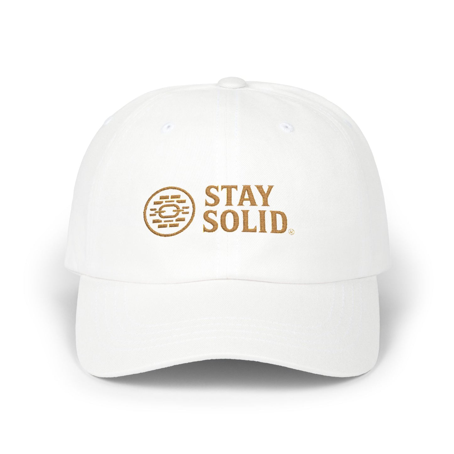 Stay Solid Classic Dad Cap - Stylish White Cap, Trendy Hat for Men and Women, Perfect Gift, Casual Accessory for Any Occasion