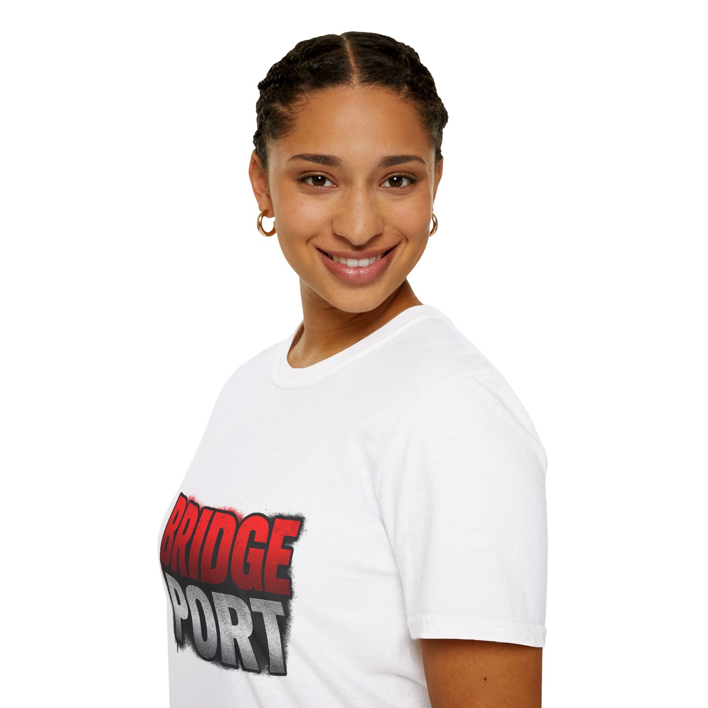 Bridgeport Graphic T-Shirt | Unisex Softstyle Tee for Casual Wear, Gift for Friends, Travel, Local Pride, Summer Style
