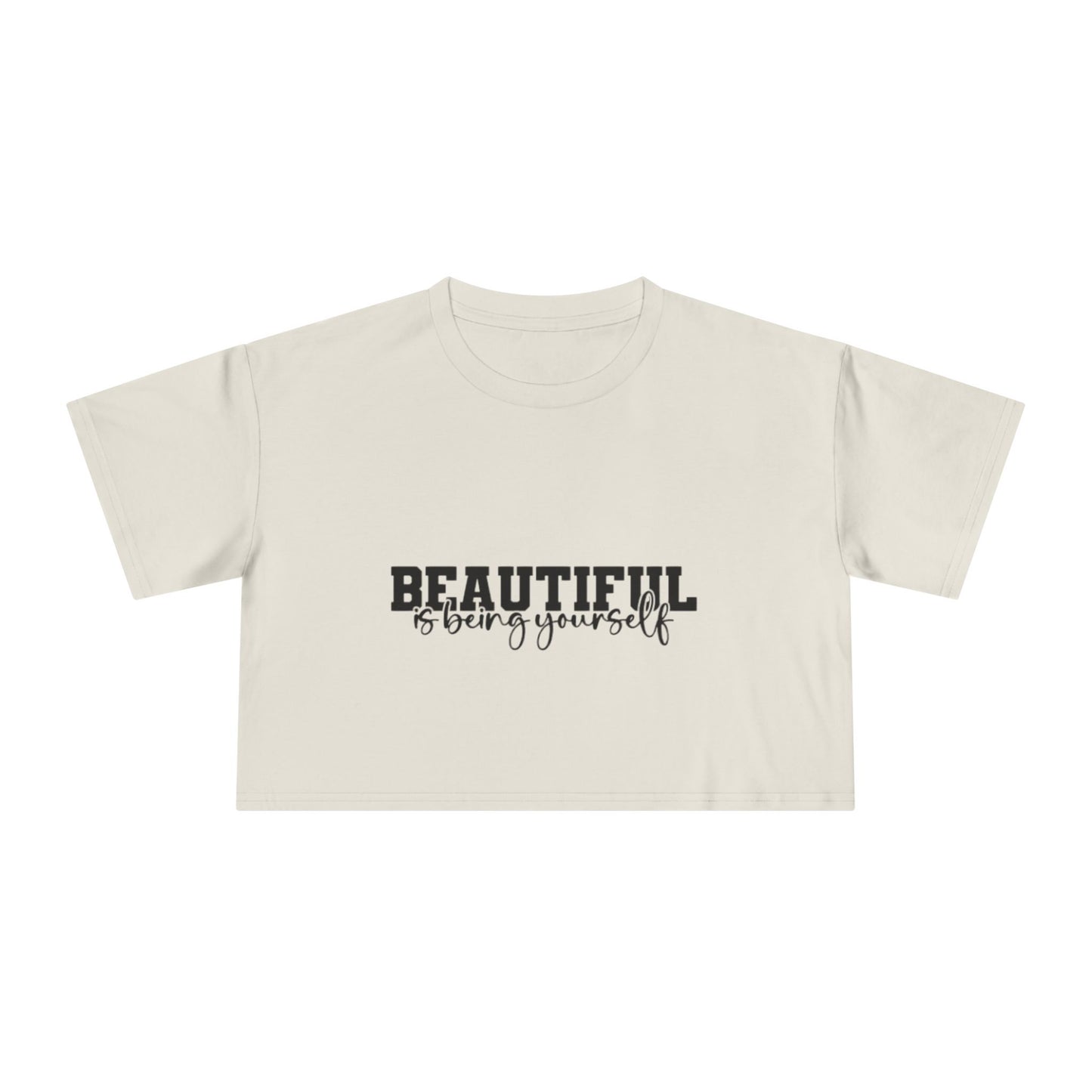 Beautifully You Women's Crop Tee - Affirmation T-Shirt, Self-Love Top, Fashionable Crop, Gift for Her, Summer Style, Casual Wear
