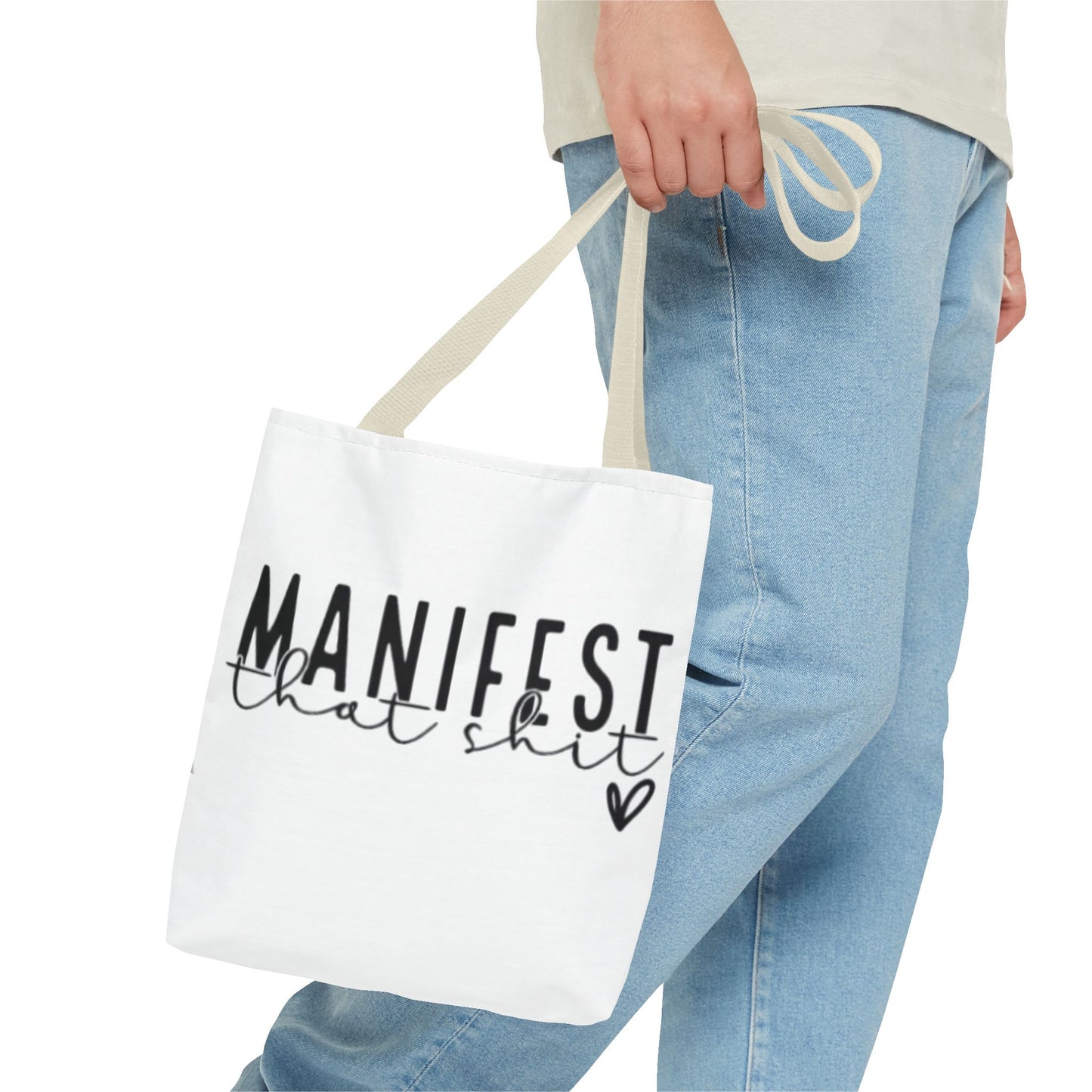 Manifest That Shit Tote Bag - Inspirational Carryall for Dreamers, Motivational Bag for Women, Gift for Birthdays, Positive Affirmation Bag
