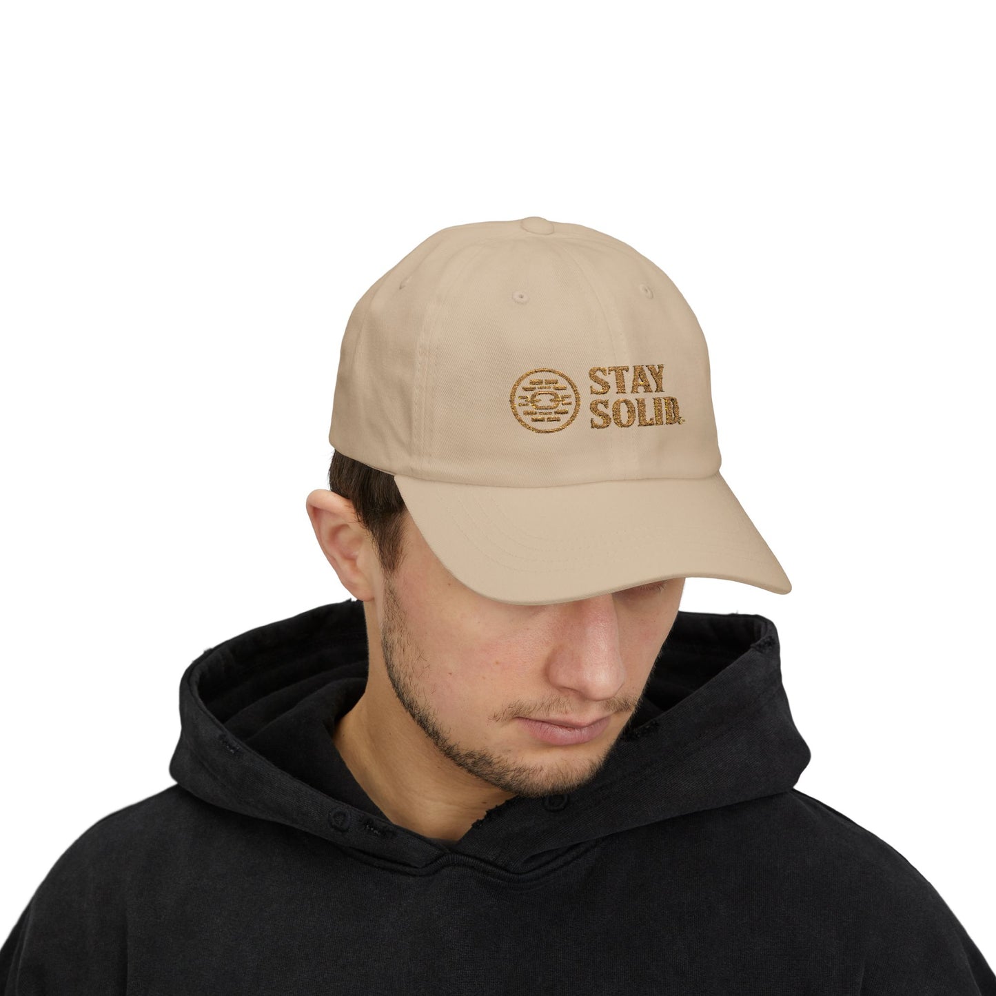 Stay Solid Classic Dad Cap - Stylish White Cap, Trendy Hat for Men and Women, Perfect Gift, Casual Accessory for Any Occasion