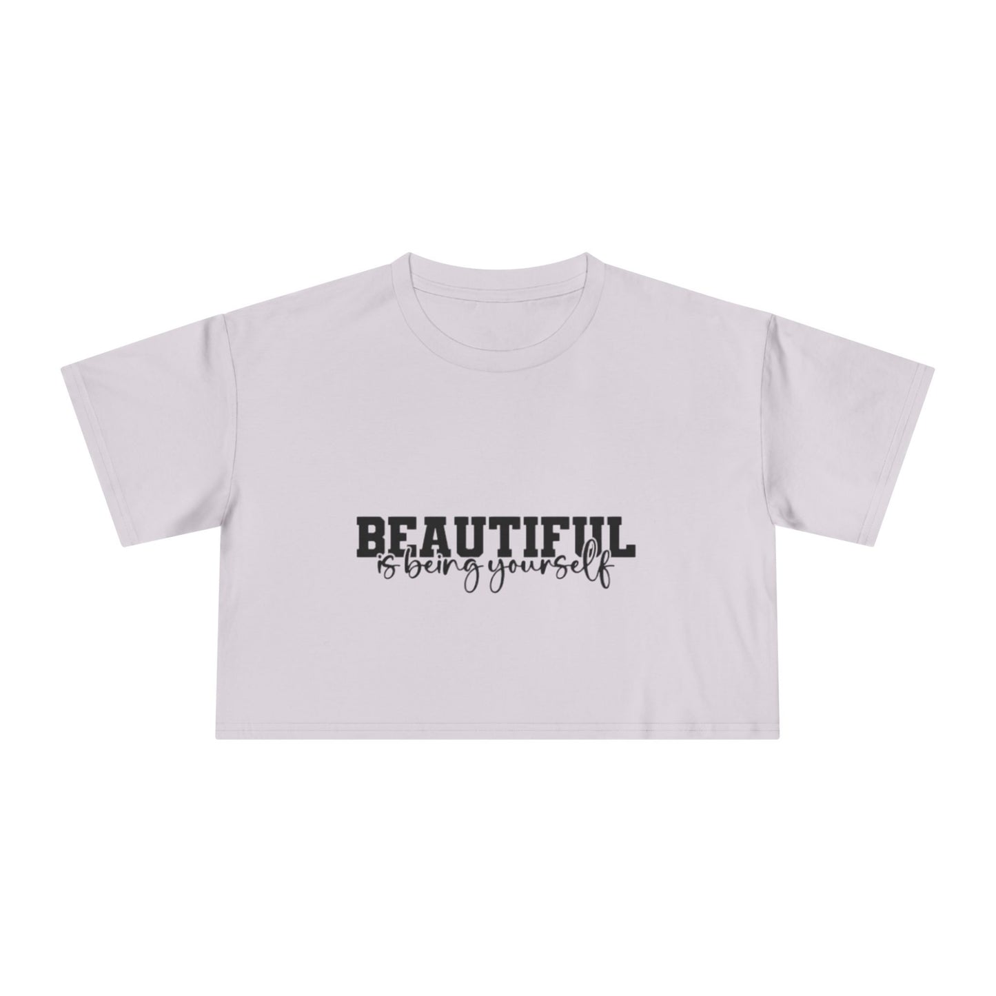 Beautifully You Women's Crop Tee - Affirmation T-Shirt, Self-Love Top, Fashionable Crop, Gift for Her, Summer Style, Casual Wear