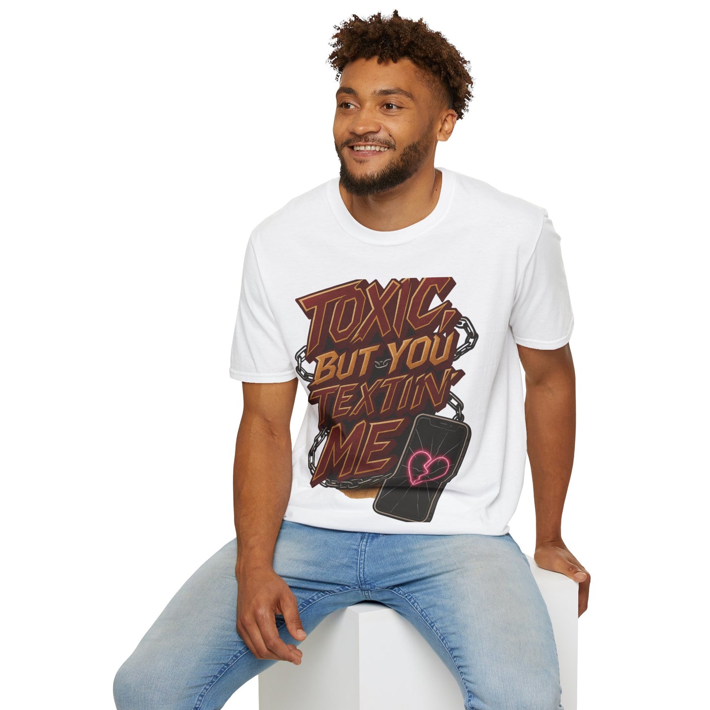 Toxic Textin' Unisex T-Shirt, Trendy Graphic Tee, Funny Gift for Friends, Casual Wear, Birthday Present, Comfortable Style