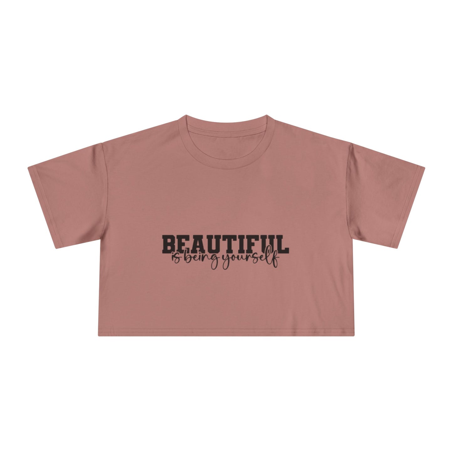 Beautifully You Women's Crop Tee - Affirmation T-Shirt, Self-Love Top, Fashionable Crop, Gift for Her, Summer Style, Casual Wear