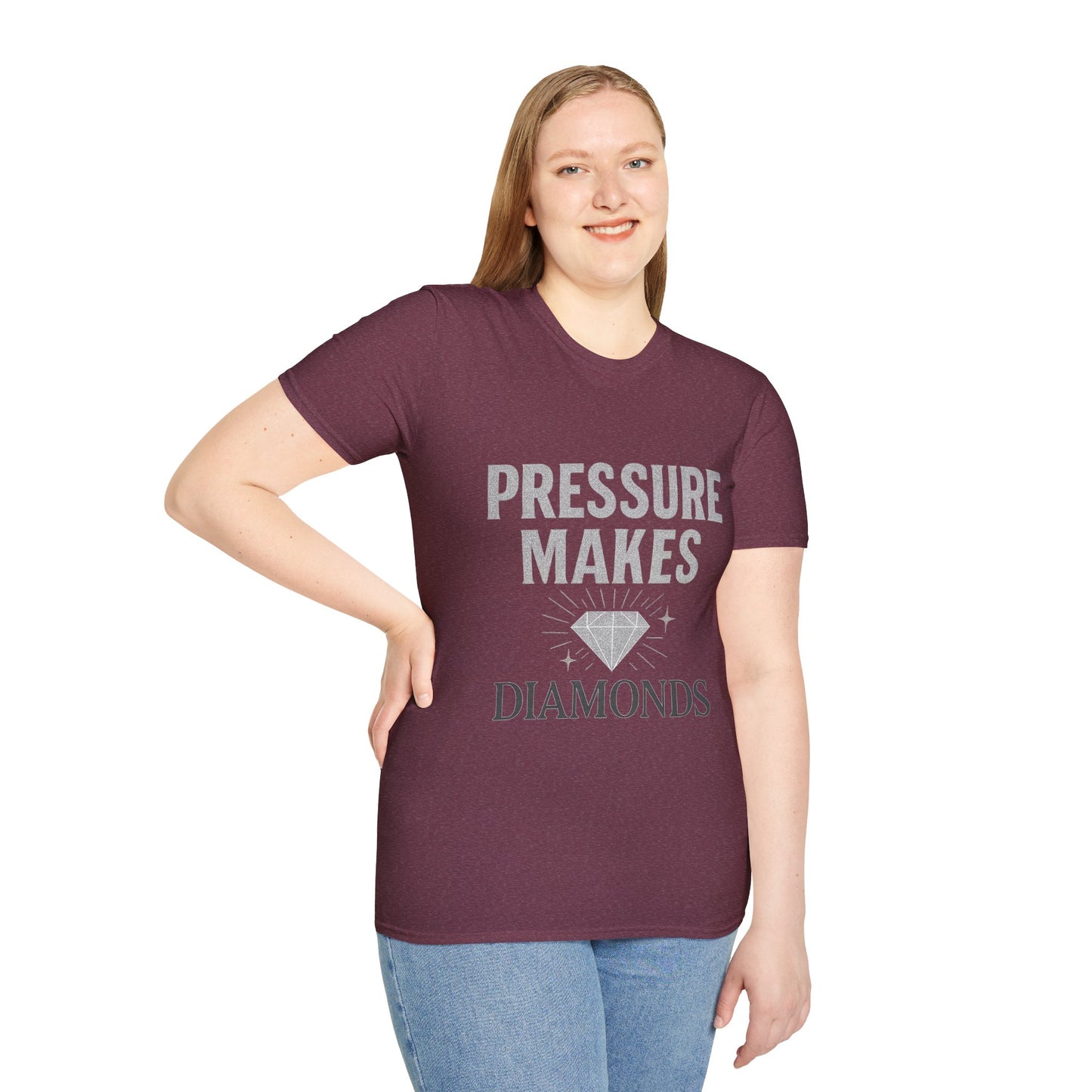 Pressure Makes Diamonds Unisex T-Shirt | Inspirational Gift, Motivational Tee, Everyday Wear, Casual Style, Unique Design
