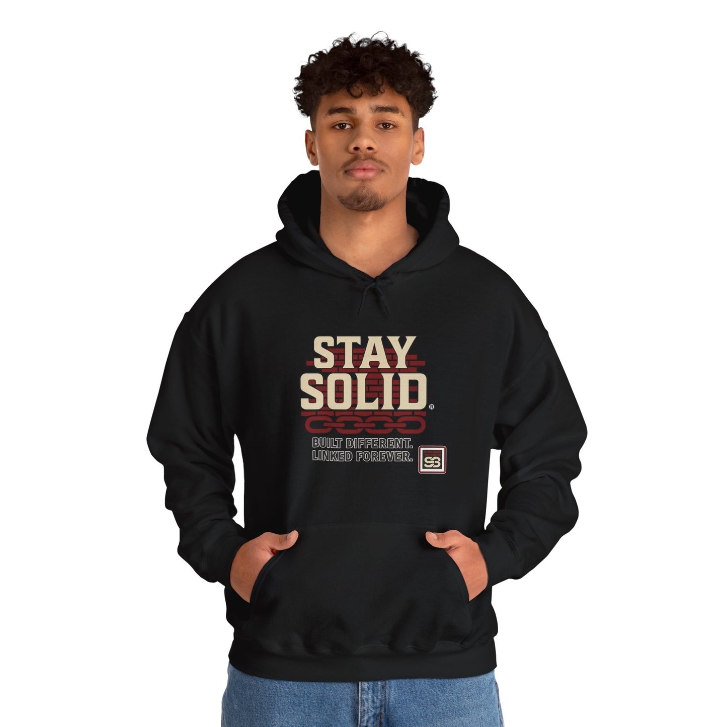 Stay Solid Unisex Heavy Blend Hooded Sweatshirt, Cozy Casual Wear, Gift for Friends, Streetwear, Everyday Comfort