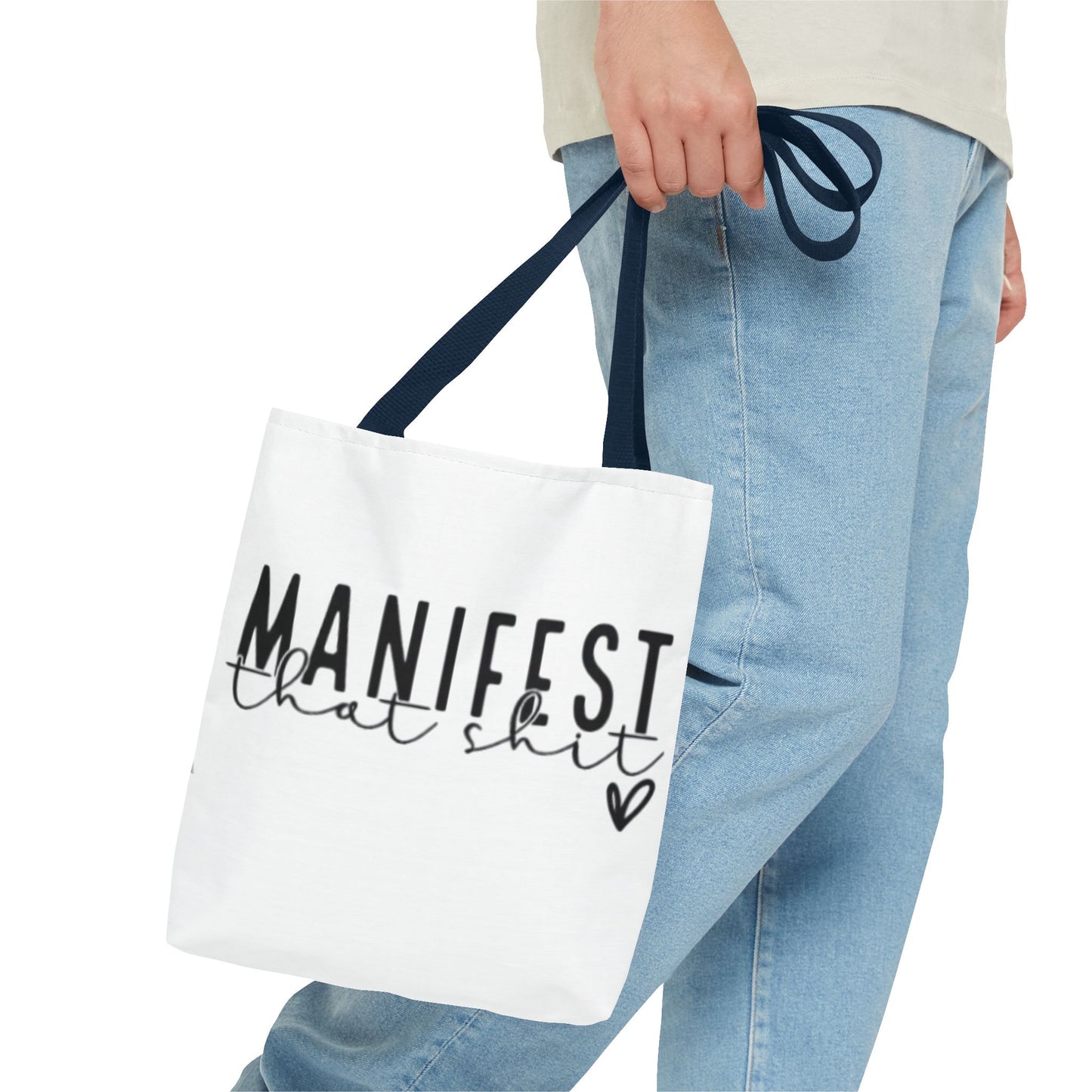 Manifest That Shit Tote Bag - Inspirational Carryall for Dreamers, Motivational Bag for Women, Gift for Birthdays, Positive Affirmation Bag