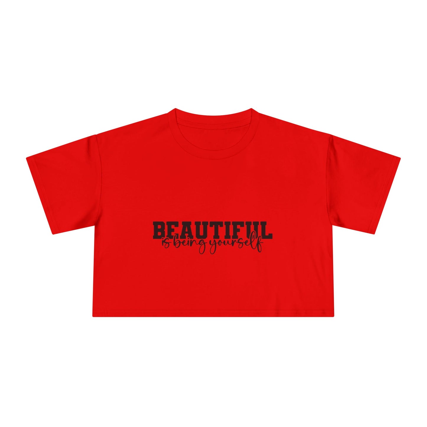 Beautifully You Women's Crop Tee - Affirmation T-Shirt, Self-Love Top, Fashionable Crop, Gift for Her, Summer Style, Casual Wear