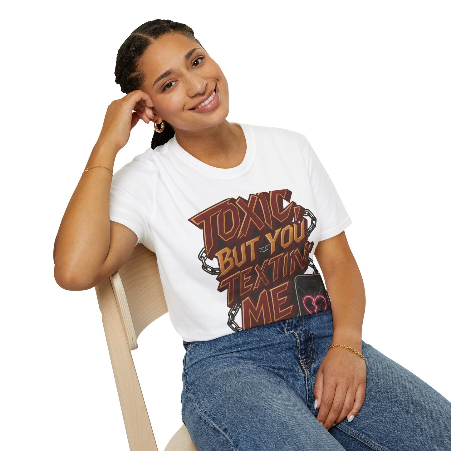 Toxic Textin' Unisex T-Shirt, Trendy Graphic Tee, Funny Gift for Friends, Casual Wear, Birthday Present, Comfortable Style