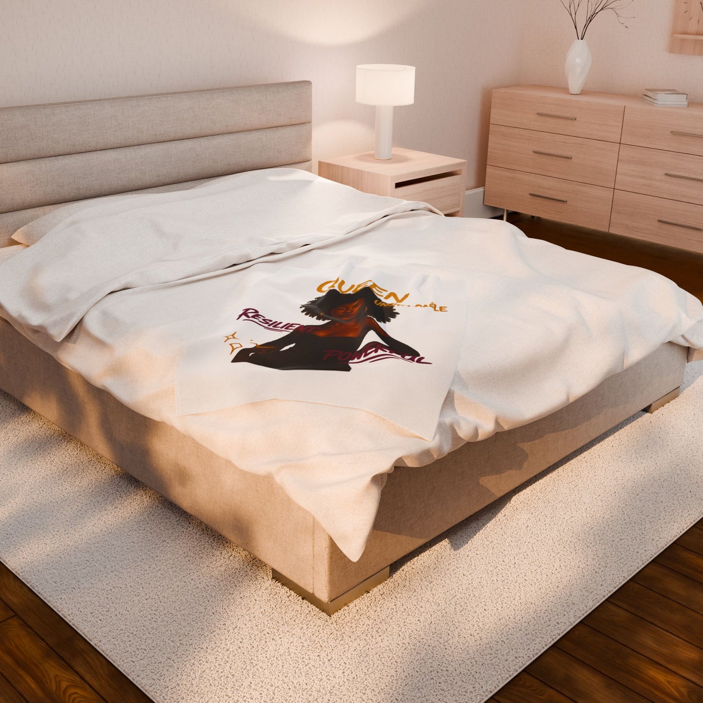 Empowering Queen Plush Blanket | Cozy Gift for Women | Motivational Throw for Home Decor | Resilient & Unstoppable Design | Soft [...]