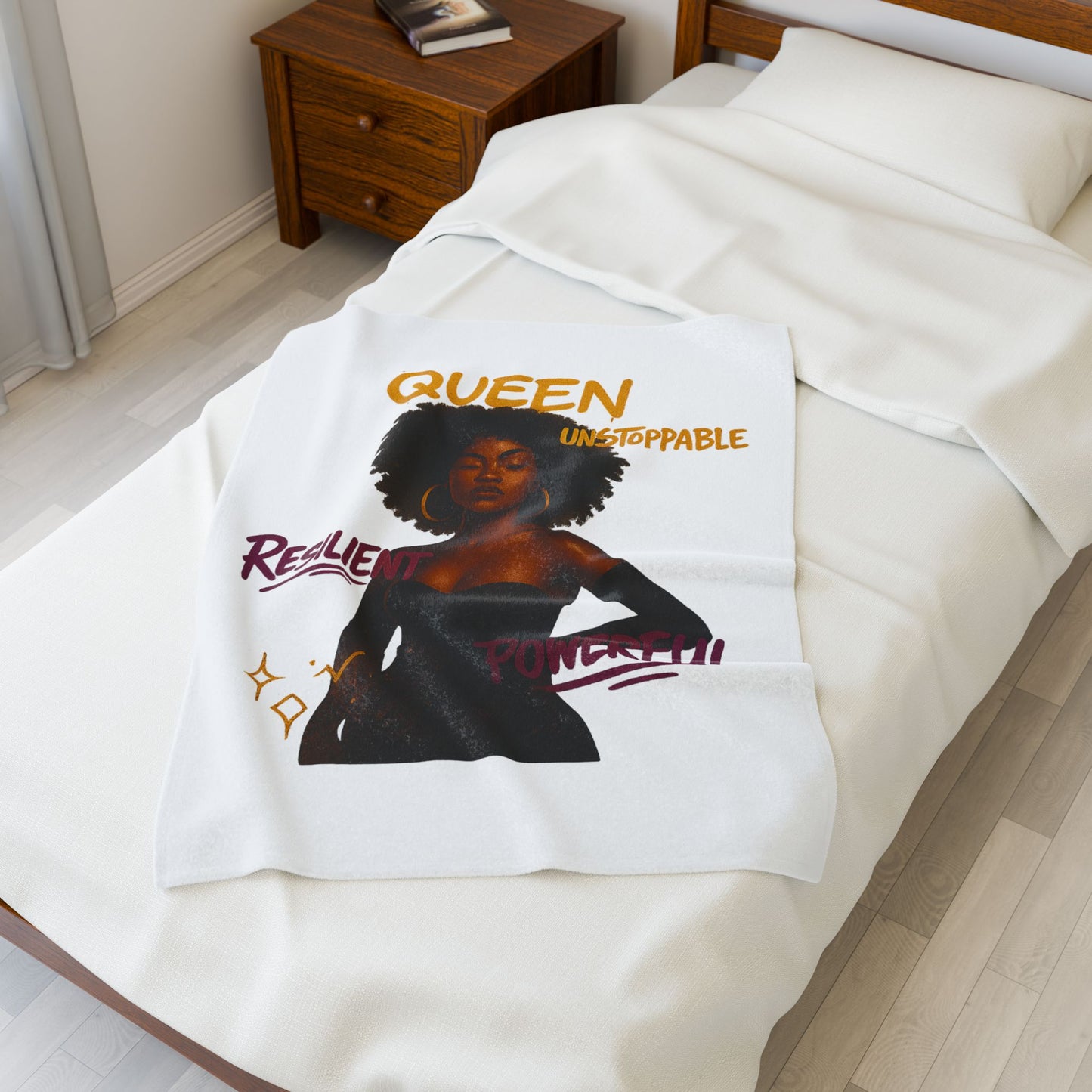 Empowering Queen Plush Blanket | Cozy Gift for Women | Motivational Throw for Home Decor | Resilient & Unstoppable Design | Soft [...]