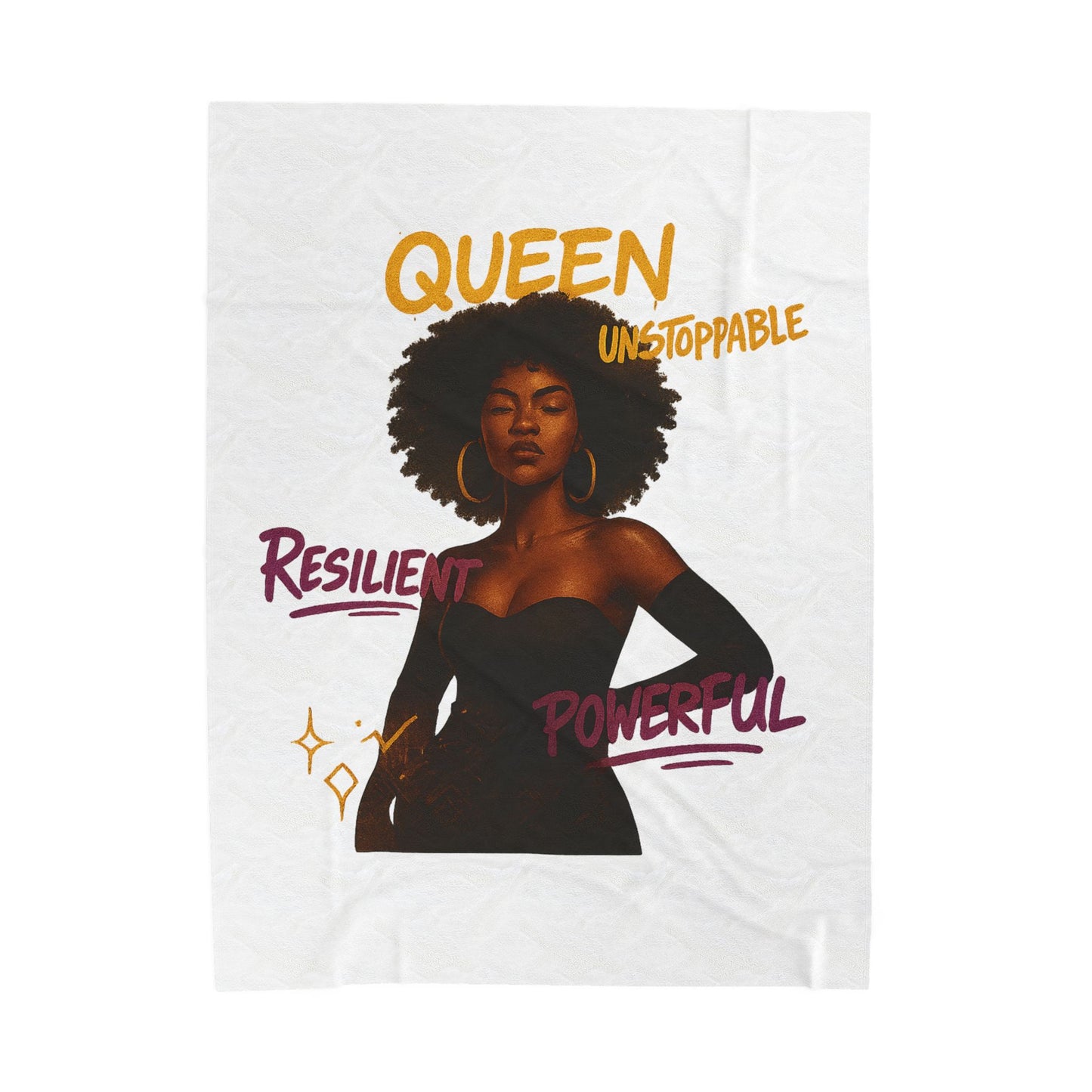 Empowering Queen Plush Blanket | Cozy Gift for Women | Motivational Throw for Home Decor | Resilient & Unstoppable Design | Soft [...]