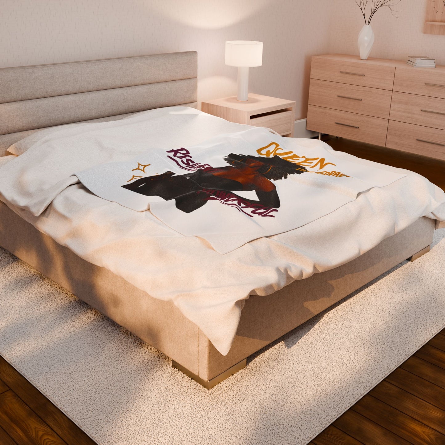 Empowering Queen Plush Blanket | Cozy Gift for Women | Motivational Throw for Home Decor | Resilient & Unstoppable Design | Soft [...]