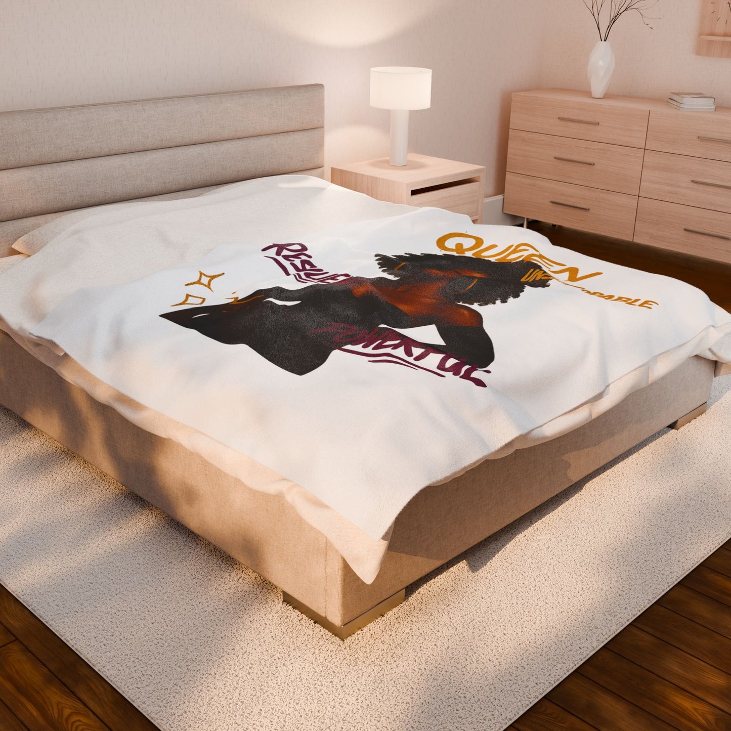 Empowering Queen Plush Blanket | Cozy Gift for Women | Motivational Throw for Home Decor | Resilient & Unstoppable Design | Soft [...]