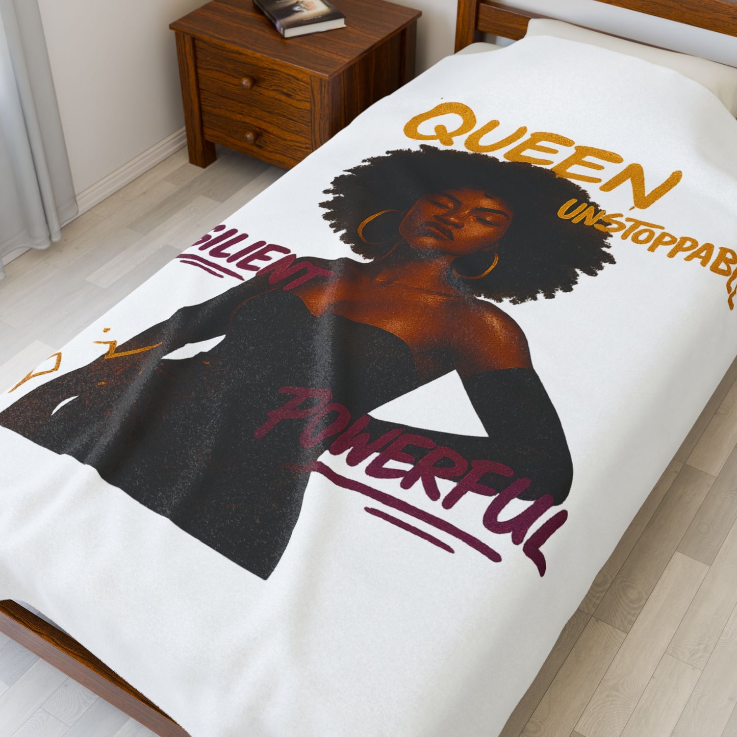 Empowering Queen Plush Blanket | Cozy Gift for Women | Motivational Throw for Home Decor | Resilient & Unstoppable Design | Soft [...]