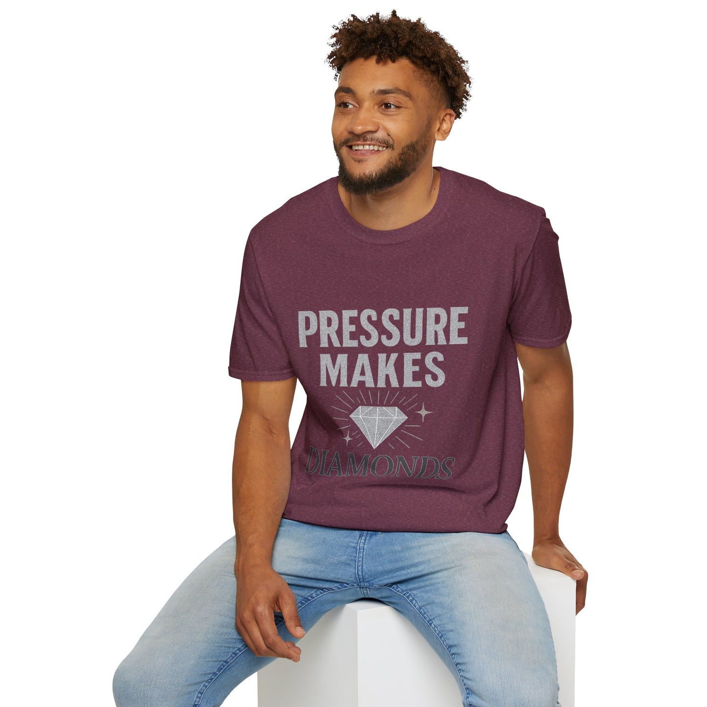 Pressure Makes Diamonds Unisex T-Shirt | Inspirational Gift, Motivational Tee, Everyday Wear, Casual Style, Unique Design