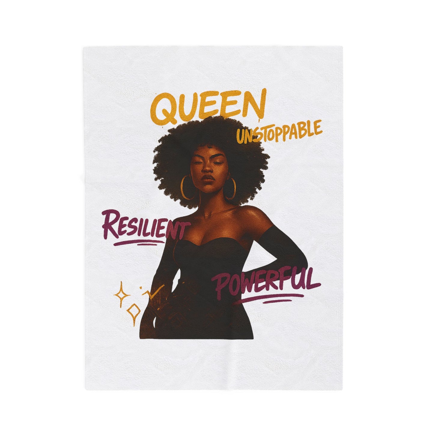 Empowering Queen Plush Blanket | Cozy Gift for Women | Motivational Throw for Home Decor | Resilient & Unstoppable Design | Soft [...]