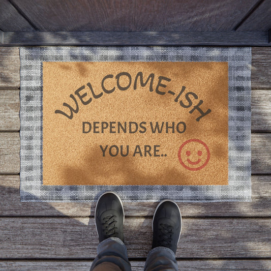 Welcoming Doormat | Funny Entry Mat, Home Décor, Gift for Friends, Indoor/Outdoor Mat, Unique Housewarming Present